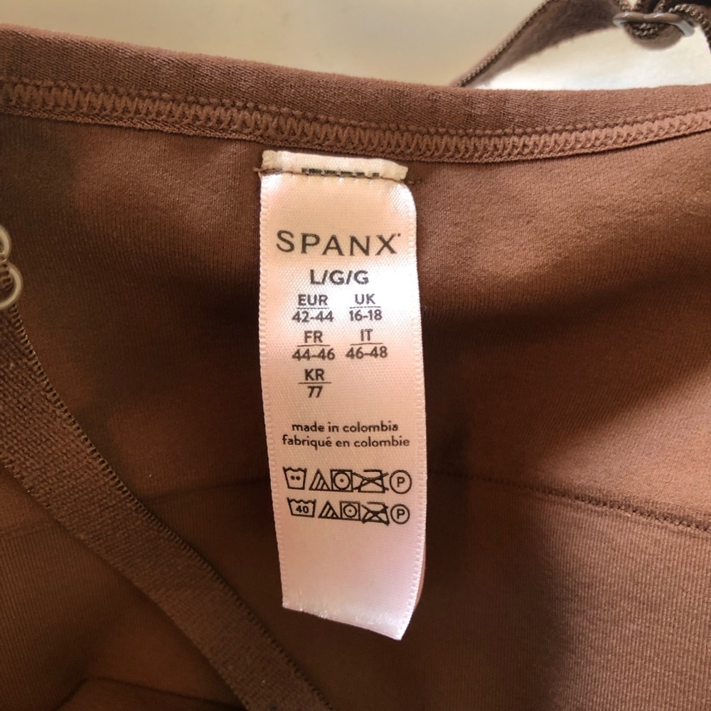 Spanx Ecocare Longline Brown Padded Bralette Size L - Picture 6 of 8